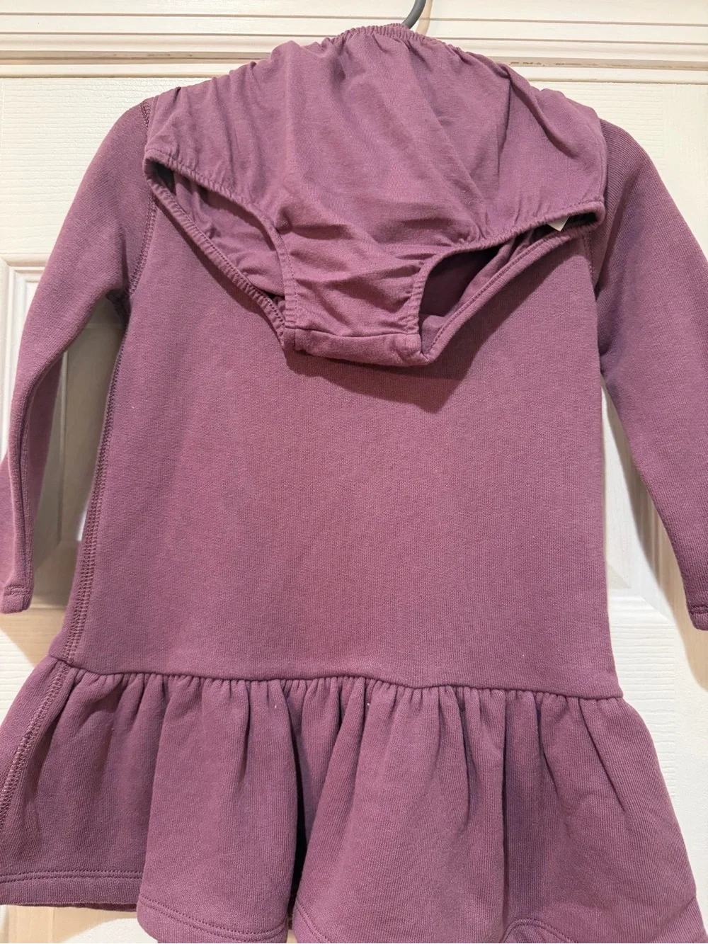 Ralph Lauren Girls' Mauve Ruffle-Hem Sweatshirt Dress